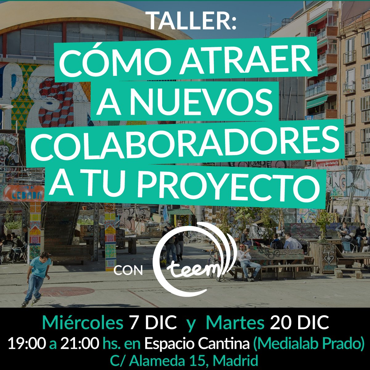 AppTeem's tweet photo. Mañana a las 19h nos juntamos en @medialabprado para ver juntas qué nos motiva a participar en proyectos colectivos y cómo mostrarlo https://t.co/nJez2RJvTJ