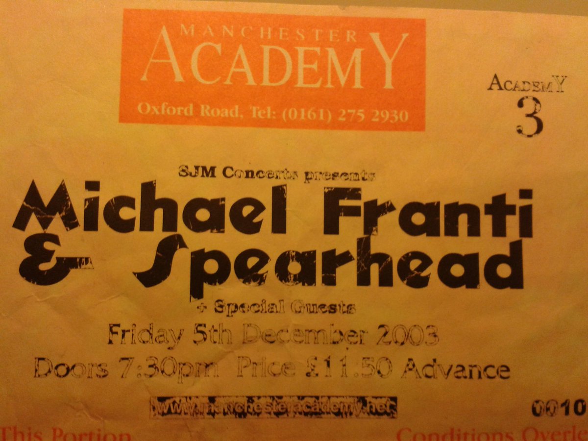 gigticket's tweet photo. "Every woman every man love a Spearhead beat". Usual charismatic performance from M Franti. 5/12/03 #Beatnigs #Hiphoprisy #Spearhead https://t.co/0Rc8mMnZMG