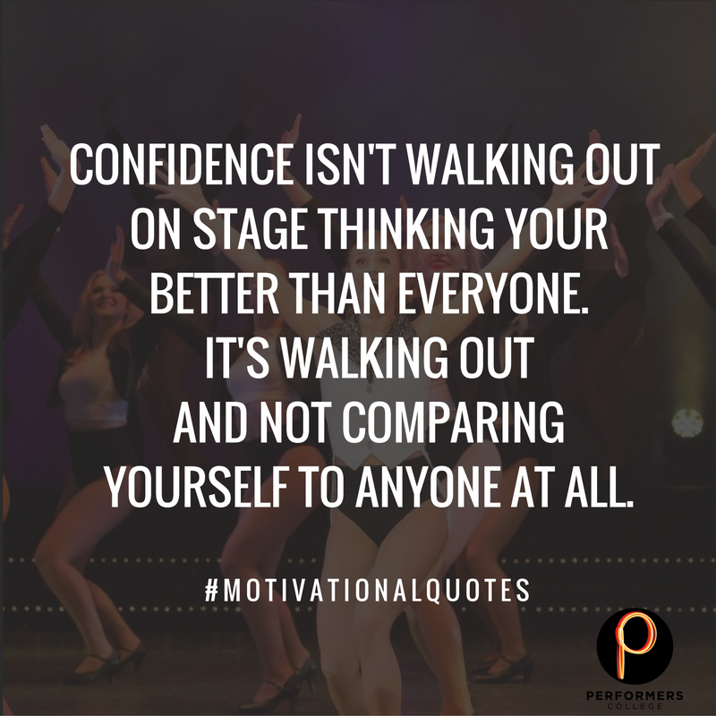 PERFORMERS_COLL's tweet photo. An important lesson in self-confidence - be humble yet courageous! #mondaymotivation #stagey #musicaltheatre https://t.co/tH9bedQDJz