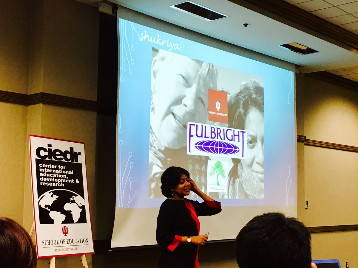 Honored to be invited to watch Ms. Marina Basu present her Fulbright Scholar Inquiry final project at IU TODAY!