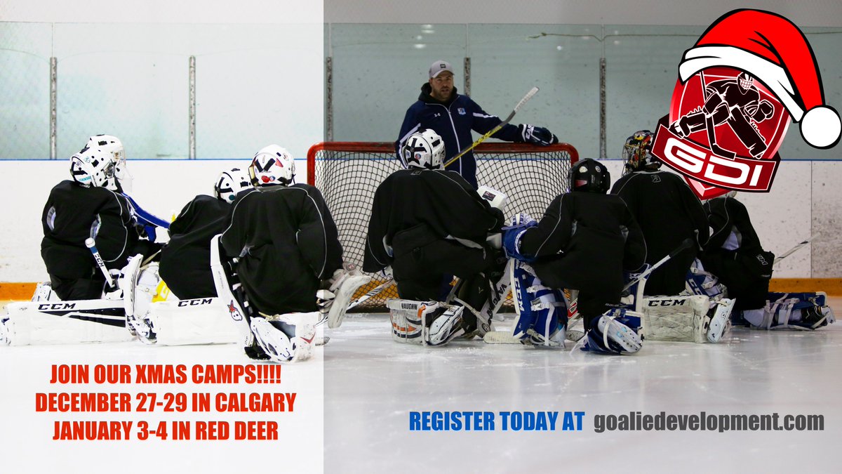 GoalDevInc's tweet photo. Join Our #goalie #camps for Christmas Holidays. #RDMHA @hockeycalgary #reddeer #yyc #goaliedevelopment https://t.co/VIQYxefdIa