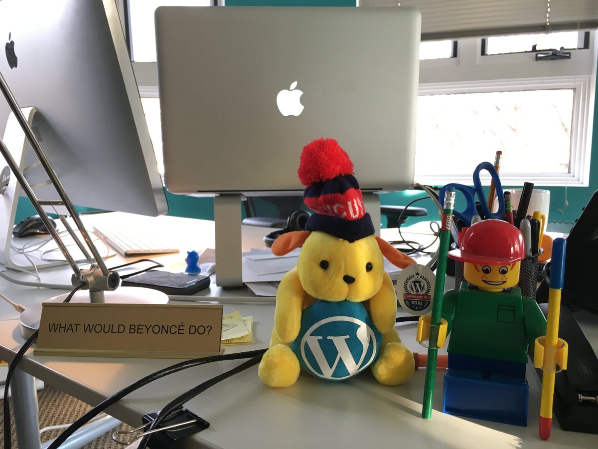 knomat's tweet photo. My Lego desk pal has a new pal. #wapuu #wcus #wwbd https://t.co/0ENRsYCOCR