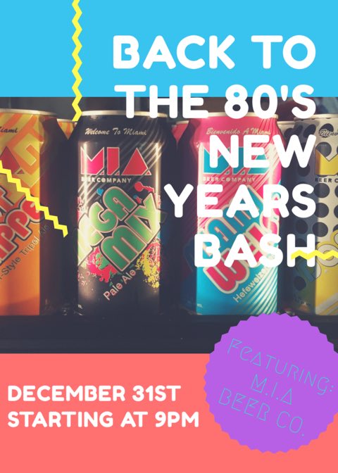 wobclermont's tweet photo. Save the date with us and @MIAbeerco for NYE https://t.co/Qy5J0c5RLg