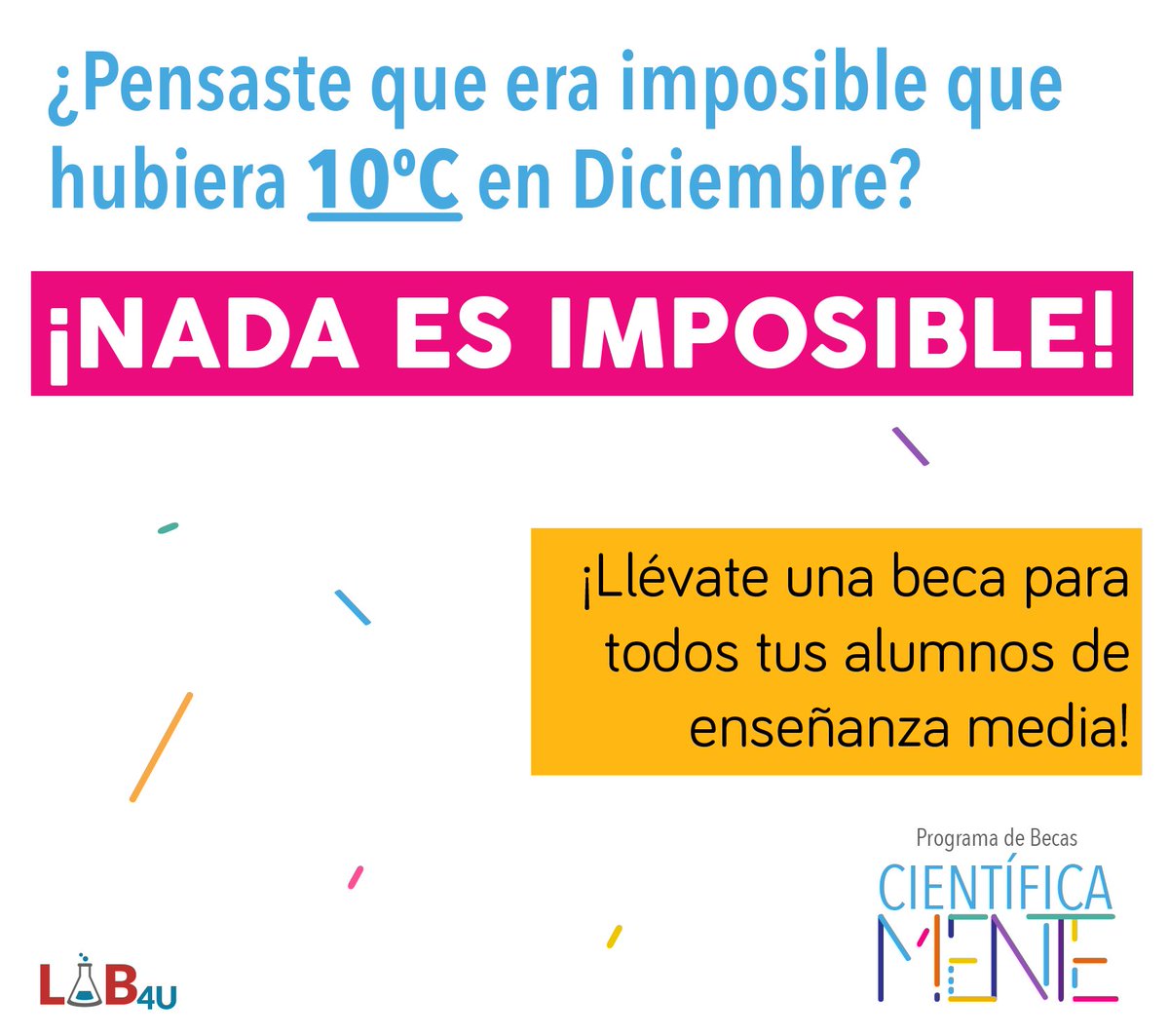 Lab_4U's tweet photo. Un laboratorio de Física para toda tu enseñanza media #CientificaMente con #Lab4Physics
Postula ya! => https://t.co/DsXpviwaCp https://t.co/uZ5ficObSC