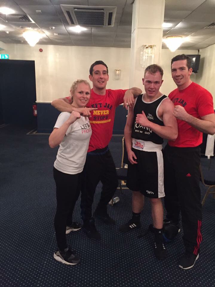 The winning team last Friday night #leftjabpromotions #teamleftjab #seamreynildspt 3 Bout 2 wins in Stockport 🎖🏆🏆🏆