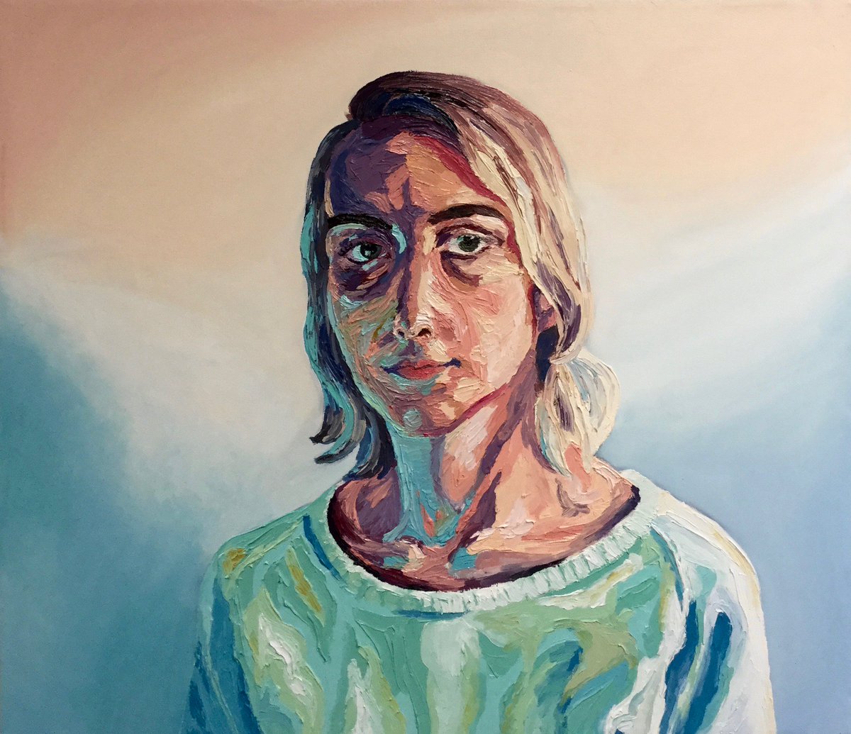 hartfordart's tweet photo. Self portraits inspired by other artists...Kayleigh Dutra, after Ray Turner #rayturner #hartfordartschool https://t.co/CFZyk4hIMp