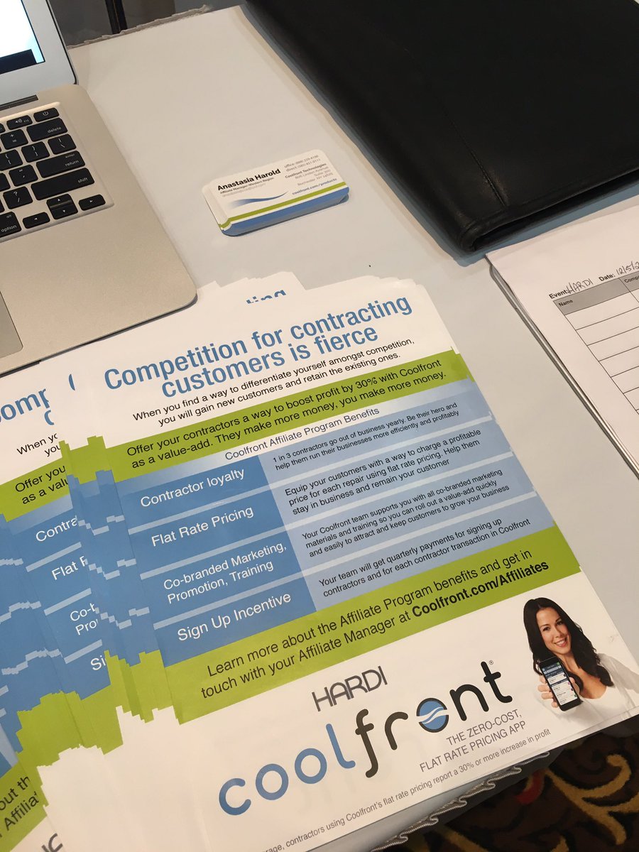 AnastasiaInPHX's tweet photo. Visit @Coolfront at #Elevate16 to help your dealers increase profits 20k per year! @HARDInews https://t.co/VqtbE9sOLM
