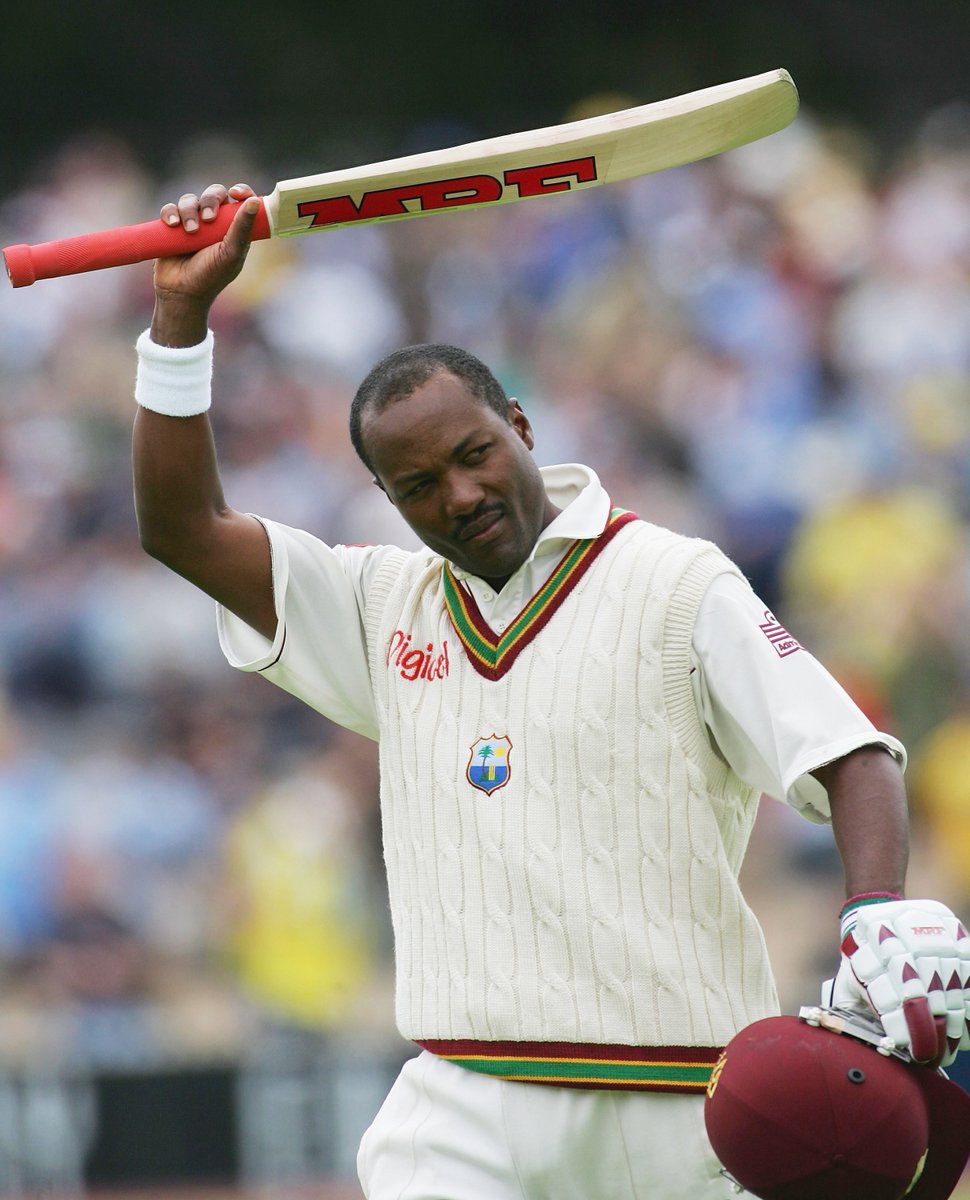ICC's tweet photo. 11,953 runs (52.88 average)
34 100s
48 50s
Highest Score of 400*
#OnThisDay in 1990, the Test career of the great @BrianLara began https://t.co/qJnohQJRSO