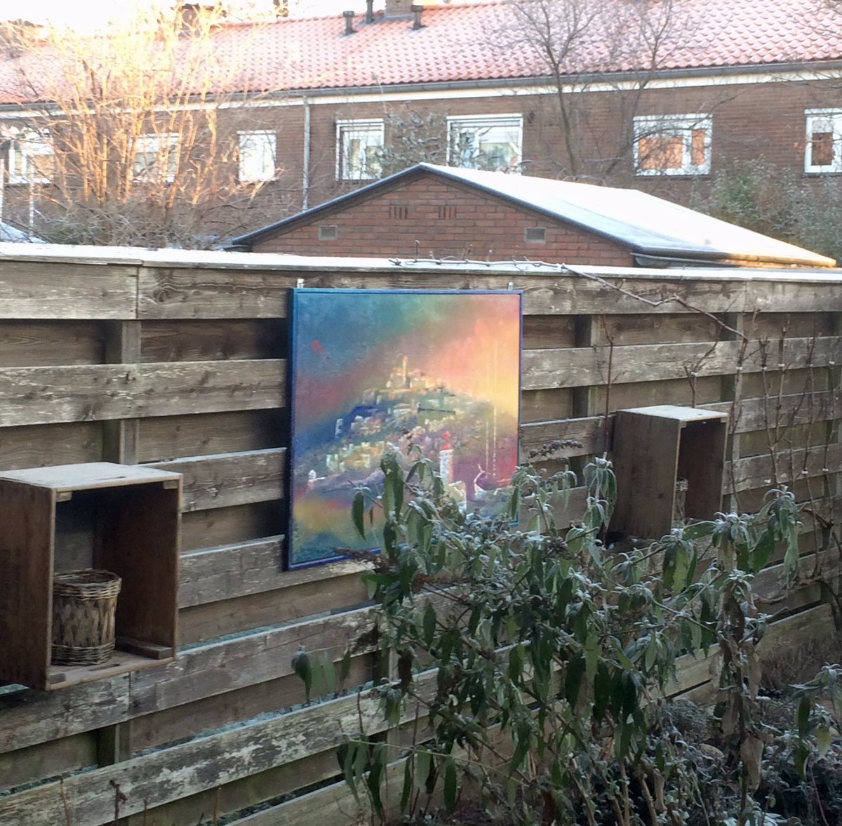 AnimarNL's tweet photo. Hoezo koud? Het is zomer in mijn tuin #tuinschilderij #tuindecoratie #ibiza https://t.co/bdb6lromv9
