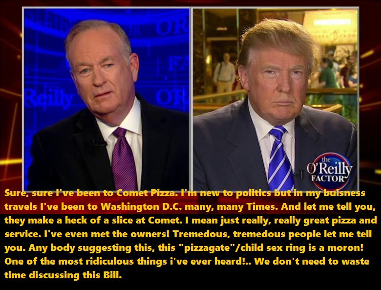 RealindytaiIs24's tweet photo. Wow Donald Trump Just Shut Down #Pizzagate #pizzagate2016 https://t.co/xXHbFlODc3