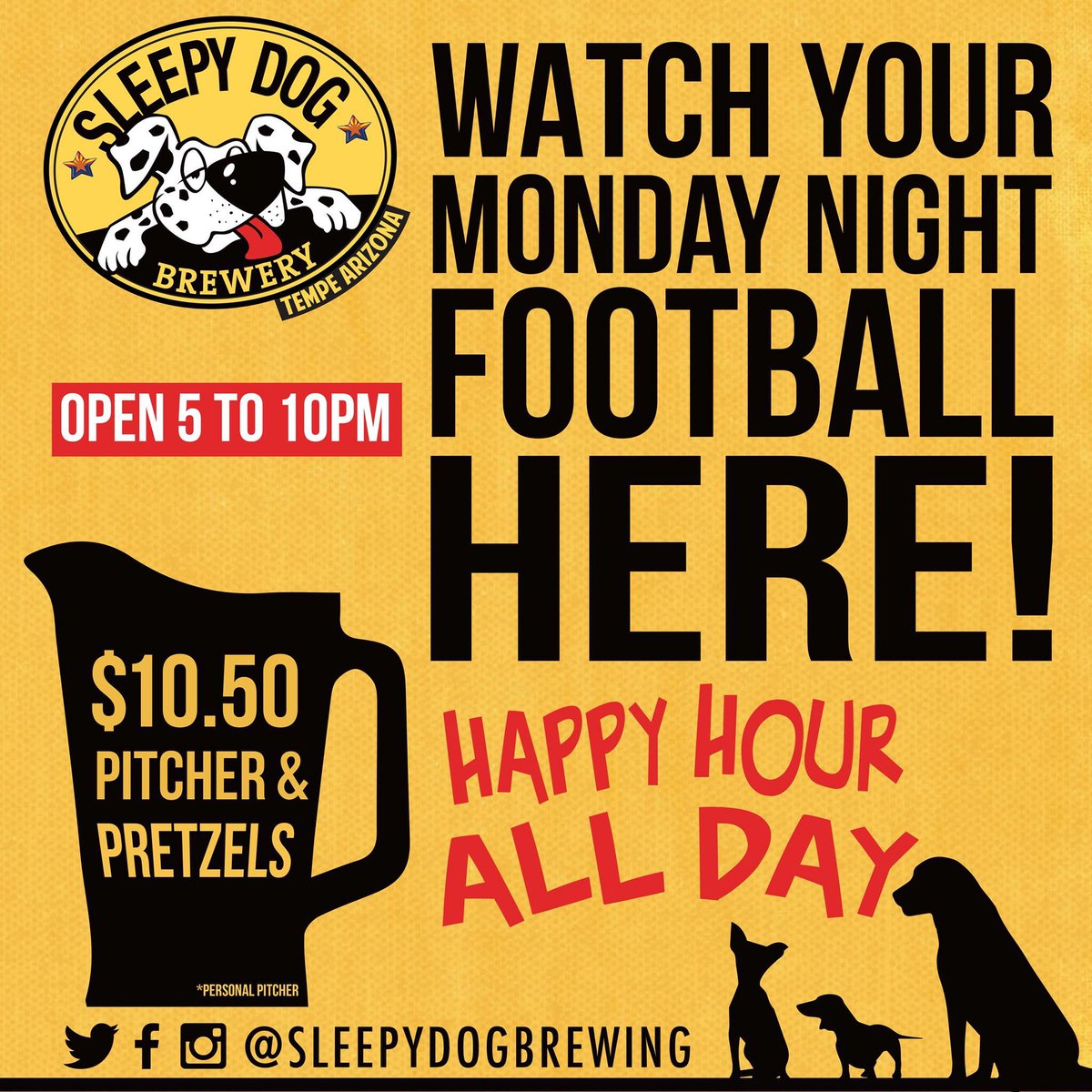 Monday night football with Colts vs Jets!! It's also Bartender Appreciation Day! Come show your bartender some love and catch the game!