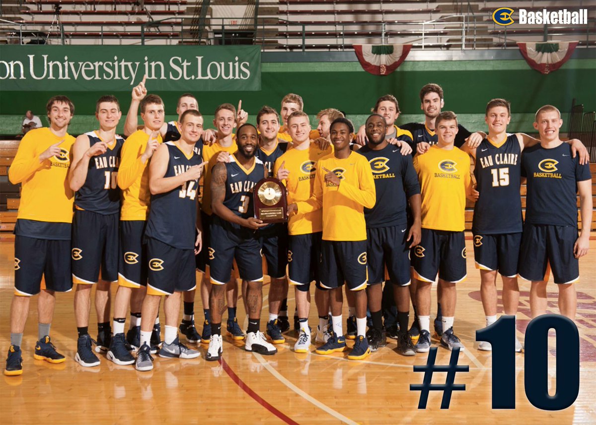 UWECMBB's tweet photo. Hard work pays off. Moving up 11 spots to no. 10 in the nation. 

#NeverSatisfied https://t.co/6hdautNUmE