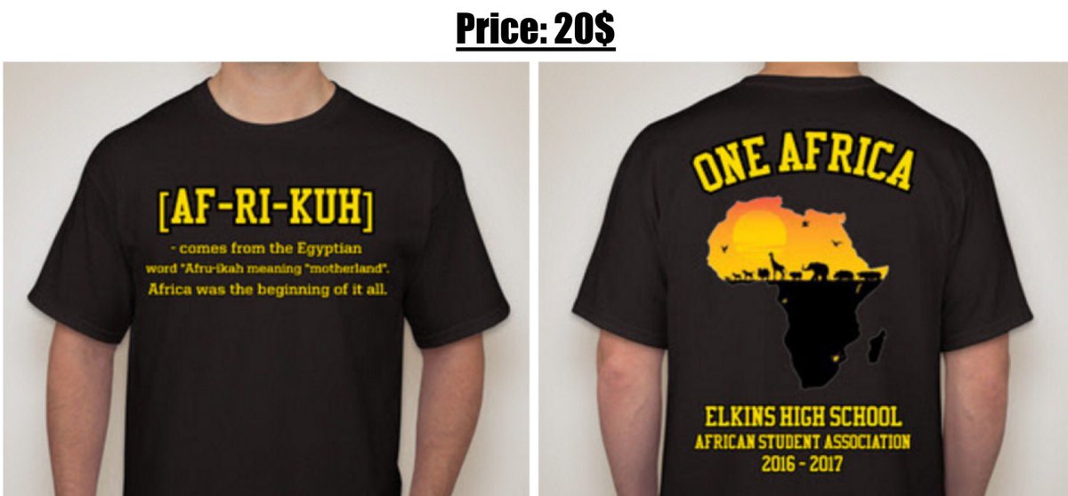 ElkinsASA's tweet photo. Shirts are now on sale. Contact any officer or Ms. Howard about buying a shirt. https://t.co/VyzOtFW0Iw