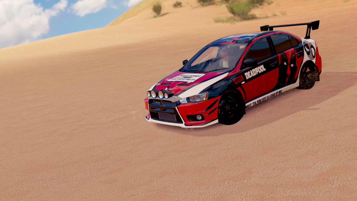 SEFx's tweet photo. Thought i'd share a couple more pictures 😀#Deadpool #mitsubisi #EVOgsr #ForzaHorizon3 https://t.co/hhcZ9rKWWr
