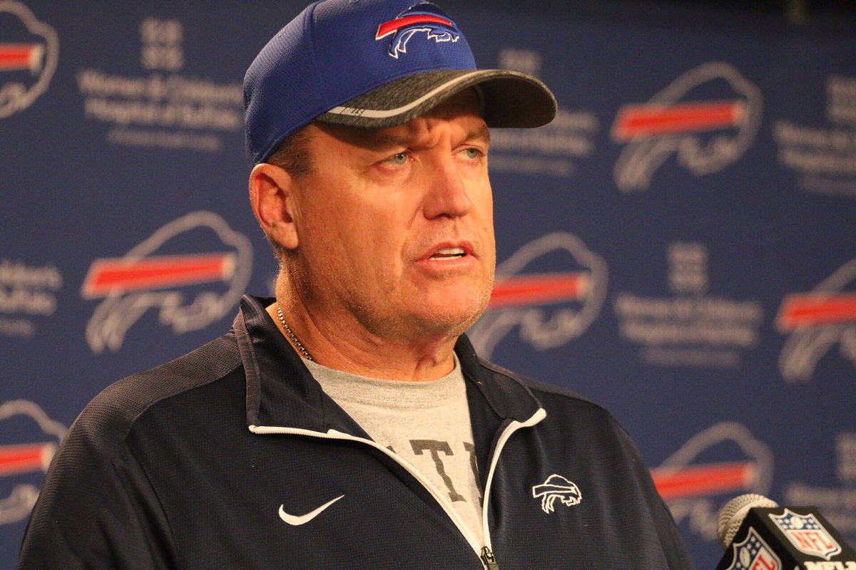 BuffaloBills's tweet photo. Rex: "As much as it doesn't feel like it, we're still in the hunt here. We're going to do as much as we can in these next four games." https://t.co/3Z3JPNuC27
