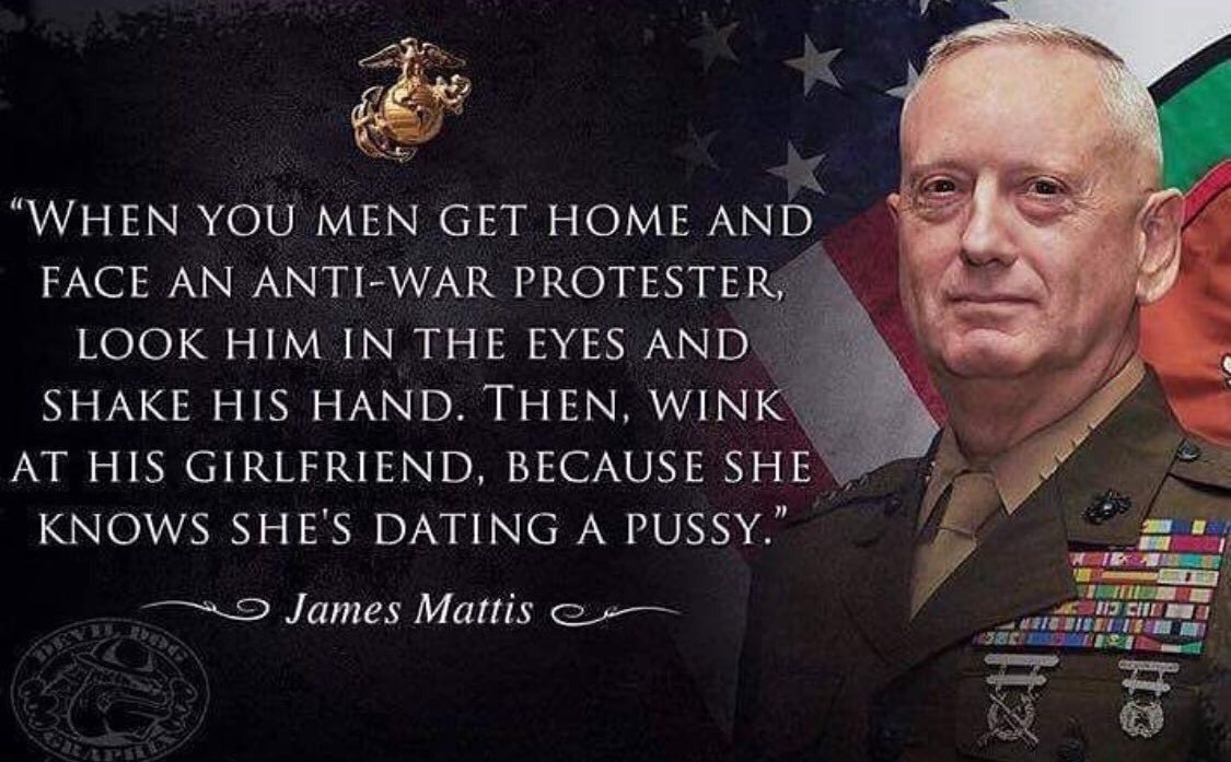 Secretary of Defense? More like Secretary of Offense. Merica.