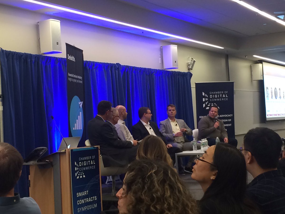 jessrenier's tweet photo. Great job to the Chamber of Digital Commerce on a successful Smart Contracts Symposium! #SmartContractsNYC @ChamberDigital @DeloitteOnTech https://t.co/a8KR9ClbMP