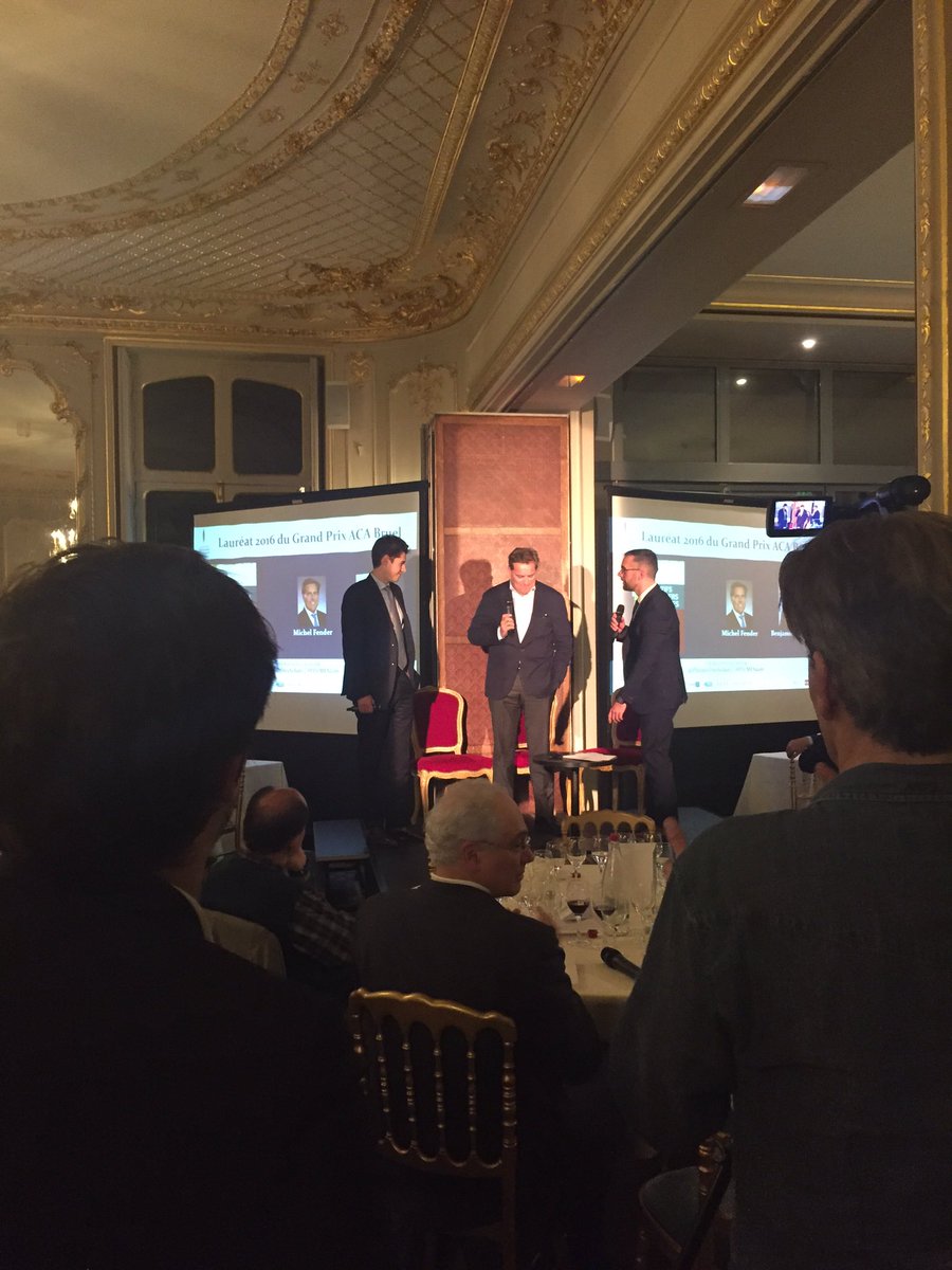 Le Lauréat 2016 du Grand Prix Aca Bruel est attribué à Michel Fender &amp; Benjamin Fender pour « Les actifs immobiliers logistiques »