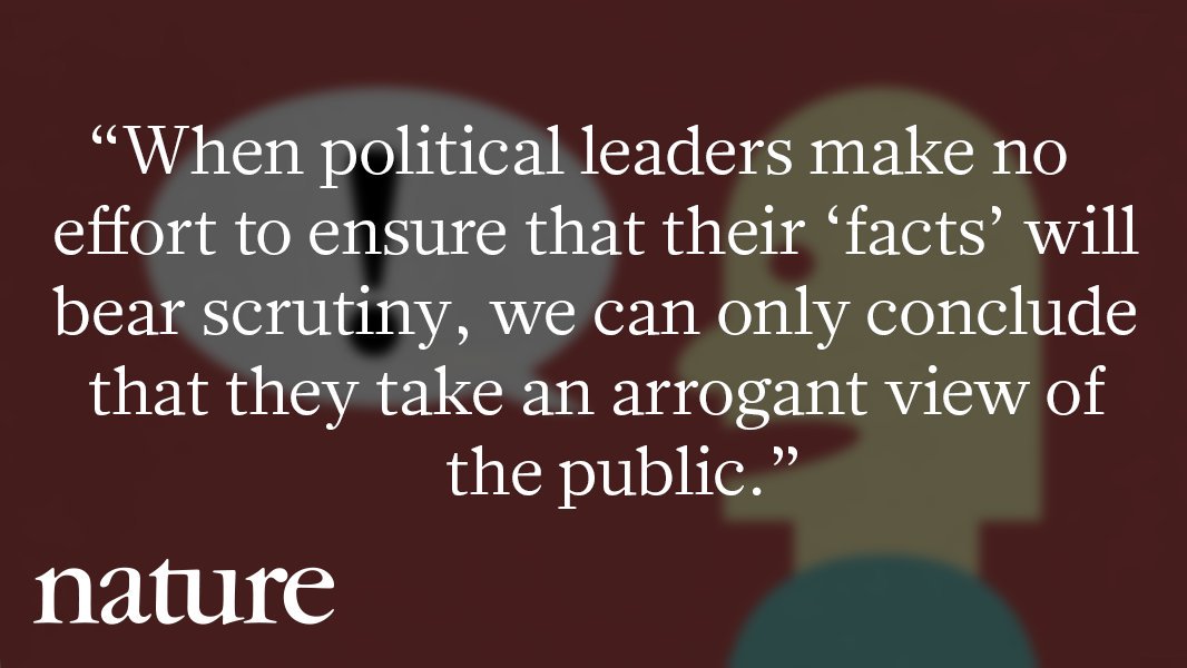 NaturePortfolio's tweet photo. If politicians can lie without condemnation, what are scientists to do? https://t.co/f30hIAQho6 https://t.co/uO5sPpAW8R