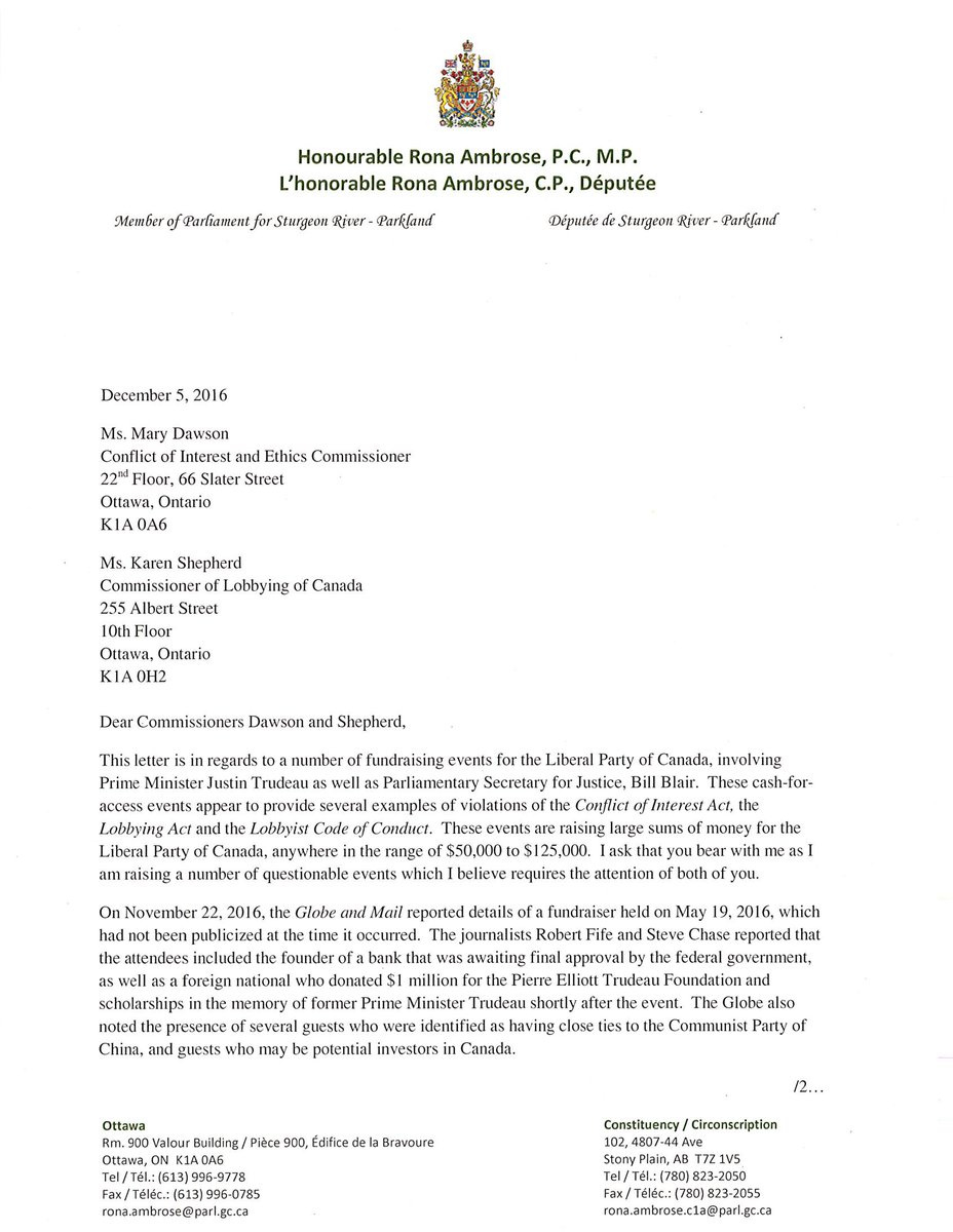 Hon. Rona Ambrose Veitch tweet media