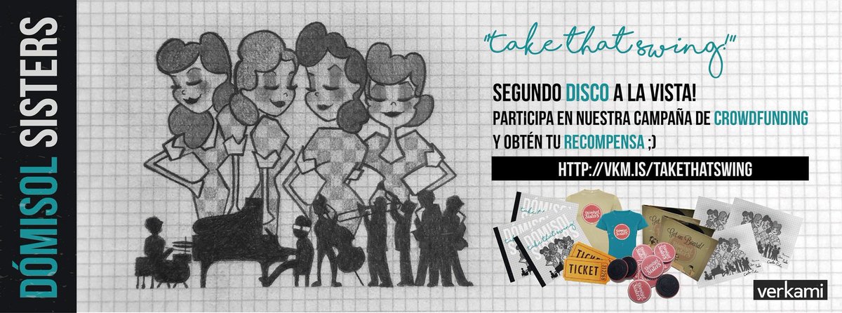 DomisolSISTERS's tweet photo. Colabora con nuestro proyecto!
Segundo disco: #takethatswing! https://t.co/s30Fik0fB3 https://t.co/AIXWrDzfl1