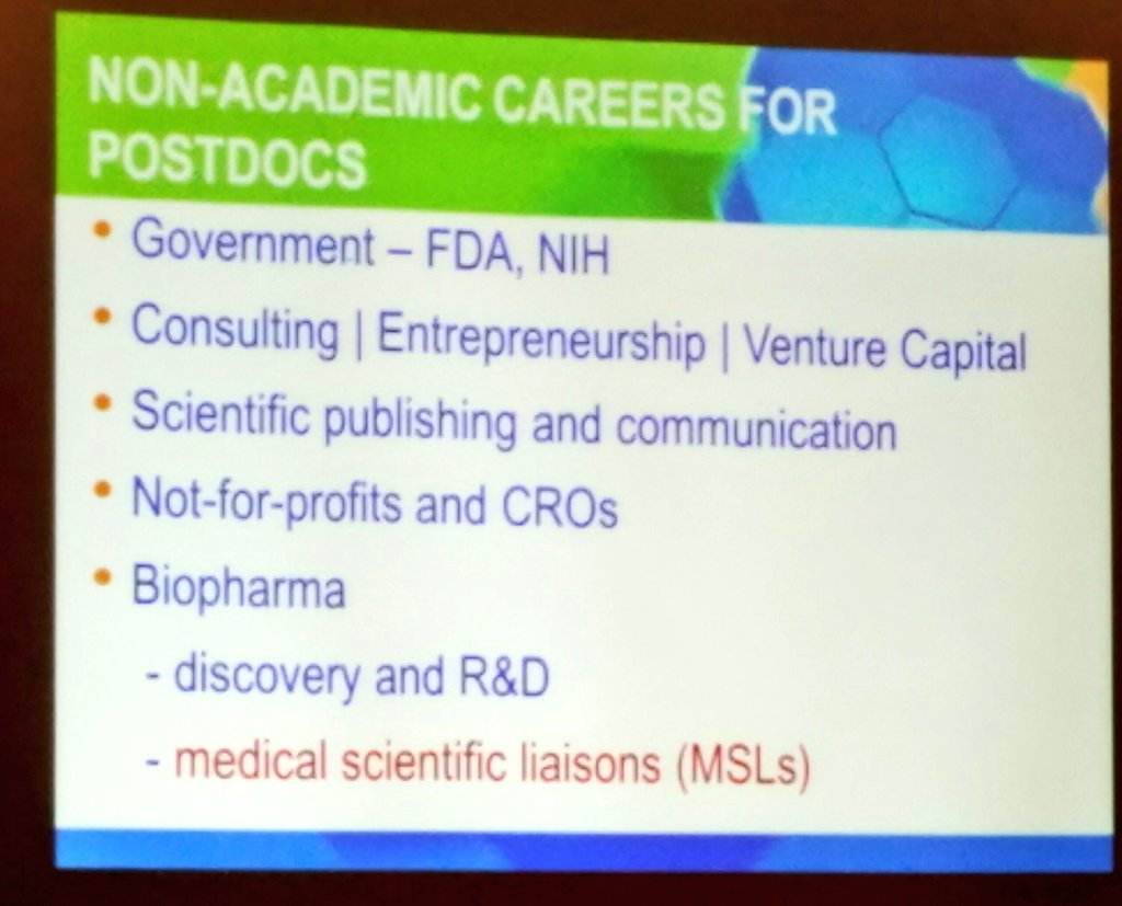 Hannan_Lab's tweet photo. Don't get stuck in #postdocalypse! Many options for PhDs by Dr. Grannum Sant. @Soc4PelvicRes @ECUGradSchool #SPR2016 #permadocs https://t.co/eILZjBcA3p