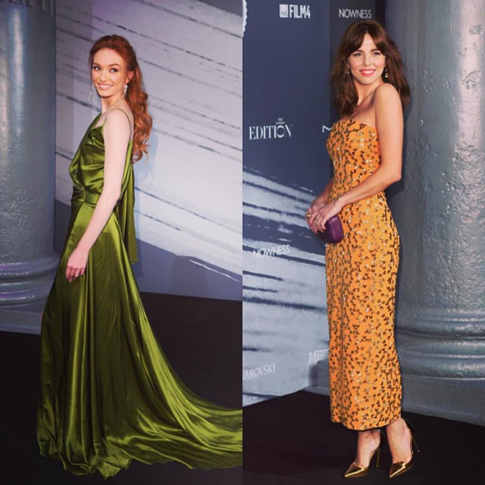 prosper_p_r's tweet photo. Both #EleanorTomlinson and #OpheliaLovibond looked stunning at last night's @BIFA_film's #BIFA2016 https://t.co/wUYXWNt85d