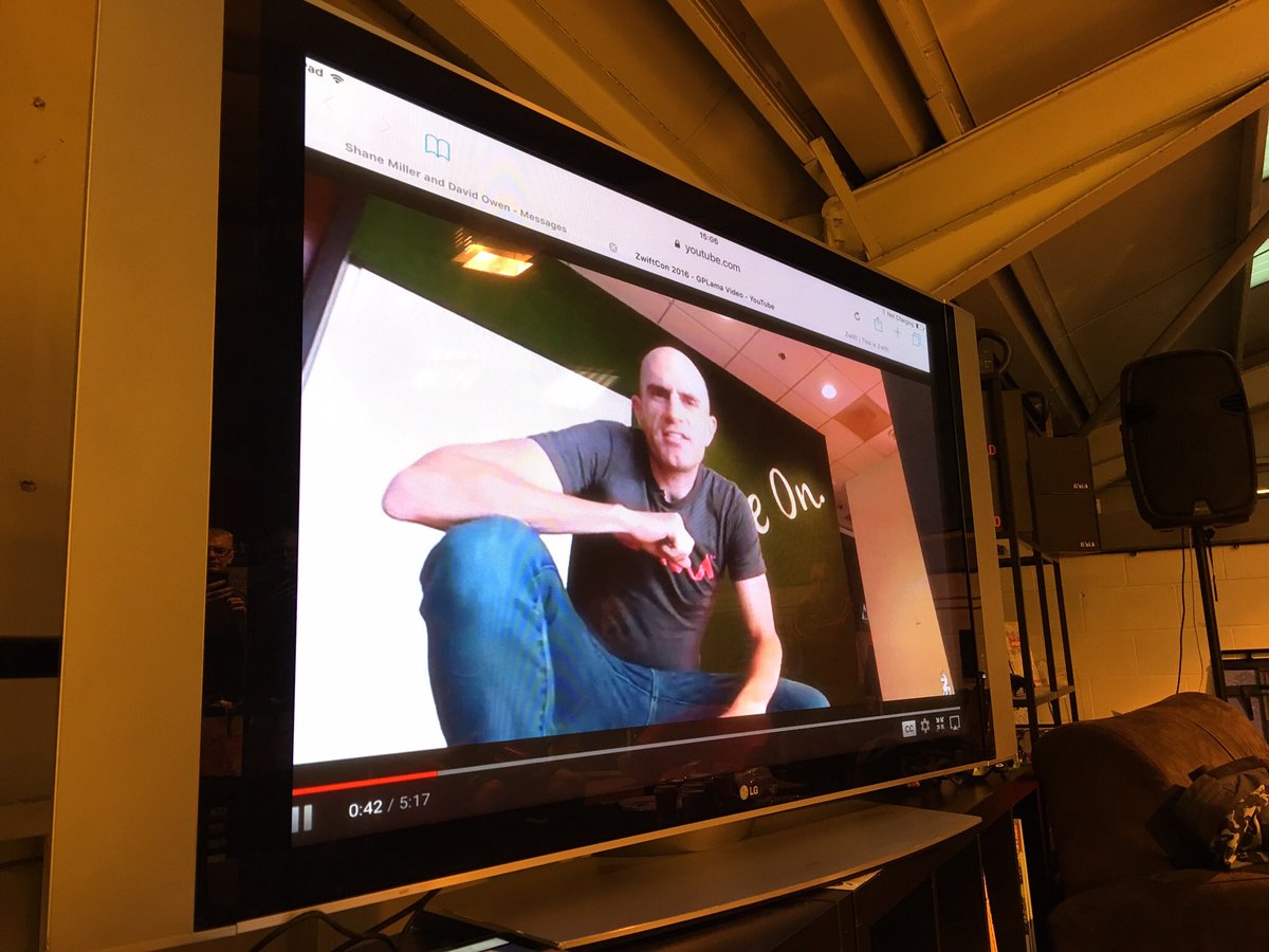 ZwiftCon's tweet photo. The Great Llama @gplama sent this video for the guys at #zwiftcon. DEFINITELY worth a watch!  https://t.co/H62CWtLwos https://t.co/iRJbORNGGW