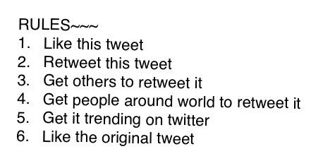 Bkatz113's tweet photo. Tweet around the world: follow these rules #worldwidetwitter #tweetaroundtheworld #twitterchain #worldwideretweet lets make this trending! https://t.co/AXldHJvSsN