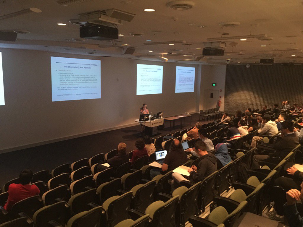 benhachey's tweet photo. Mark Steedman on distributional semantics #alta2016 #adcs2016 @altanlp https://t.co/jqJYywMUtC https://t.co/Z0zIZ6Qkqn