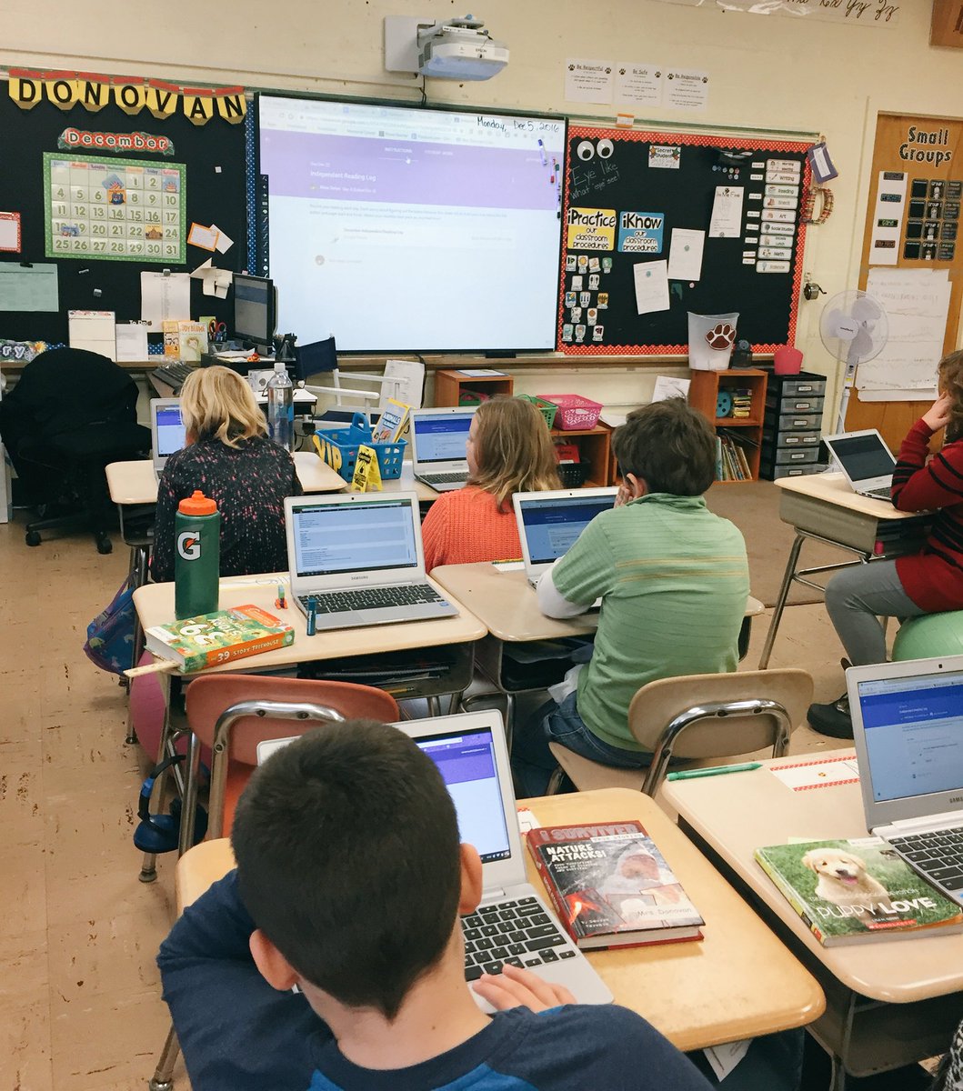 MrsDonovanSTEM's tweet photo. For the first time, my students were excited to fill out their reading log using Google Sheets & Classroom #win #thingsilearnedthisweekend https://t.co/k1JprrUEHU