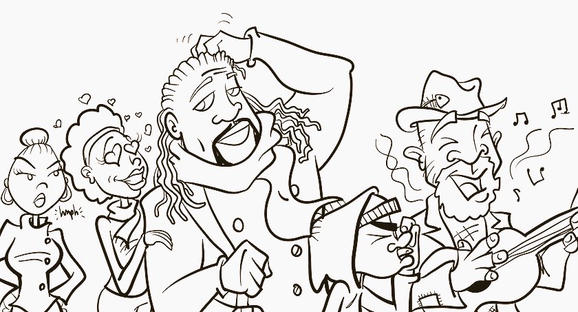 So <a href="/Fave/">Fave(nificent)</a> shared a sneak peek of how our #webcomics is gonna flow. #locs #music #ladies #hobo #ScarfStyle