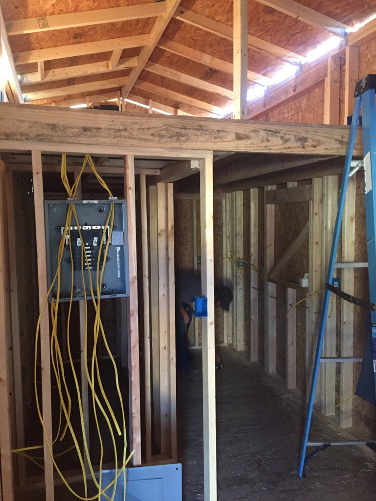 Started #tinyhouse electrical today! <a href="/USD303/">USD 303 - Ness City</a> <a href="/NessCityEagles/">Ness City Jr/Sr High</a> <a href="/NCHSConst/">NCHS Const.</a> <a href="/56dbrown44/">devin brown</a> <a href="/tinyhouseblog/">Tiny House Blog</a> <a href="/TinyHouseTalk/">@TinyHouseTalk</a>