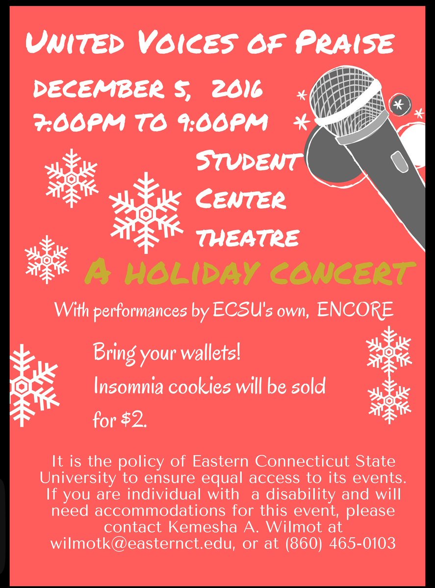 ACE_ECSU's tweet image. Happening in less than an hour!! Go support United Voices of Praise