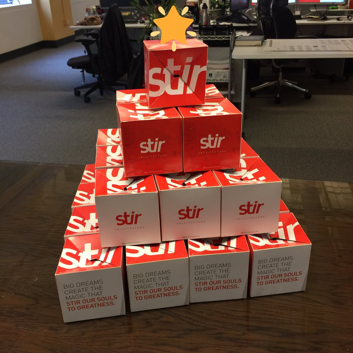 stirarchitects's tweet photo. Holiday spirit #STIRarchitecture #STIRteam #STIRfamily #decorating #officefun #STIRoffice #workhappy https://t.co/YvcqtVoI5i