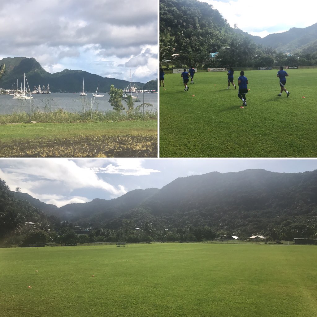 Bilby55Wilson's tweet photo. Day 1| @FIFAWWC Women's Football Course @AmSamoaSoccer not a bad office to work from ☺️#FIFA11+  ✅#FIFAWWC2015 ✅ &amp; #LTPD ✅ https://t.co/crE3fZVVDq