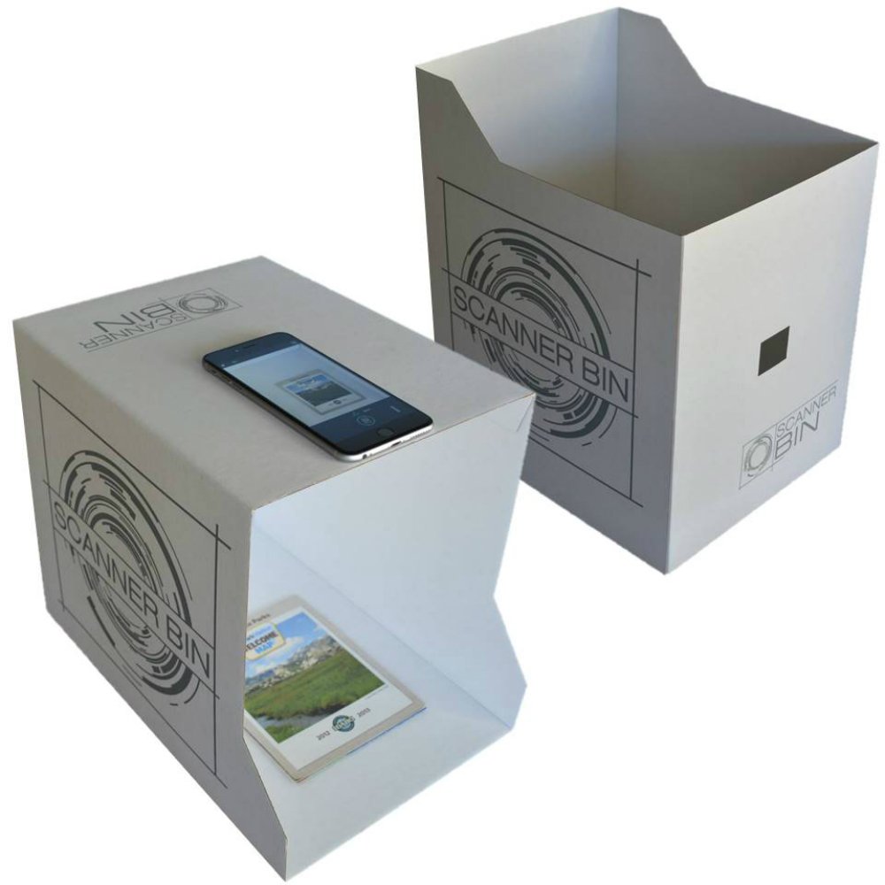 ScannerBin's tweet photo. New version of the Scanner Bin is here in time for the holidays! Consider this helpful tool for getting organized https://t.co/dpyGqt2j52
