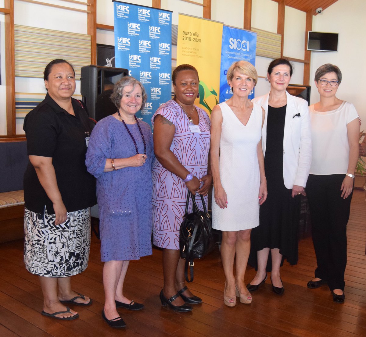 HonJulieBishop's tweet photo. Launching #SolomonIslands Professional Women's Network - promoting women in leadership, economic empowerment 🇦🇺🇸🇧 https://t.co/HpDMLzd1wB