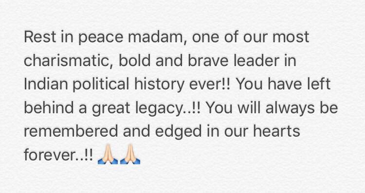 Sfckarnataka's tweet image. #Suriya&apos;s condolence msg to #Jayalalithaa mam. @Suriya_offl