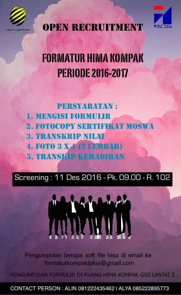 HimaKompak's tweet photo. [FORMATUR HIMAKOMPAK]
Segera daftarkan temen" tingkat 1 Prodi. Komputerisasi Akuntansi ya 🙌🙌🙌 https://t.co/HiaEpABbc7