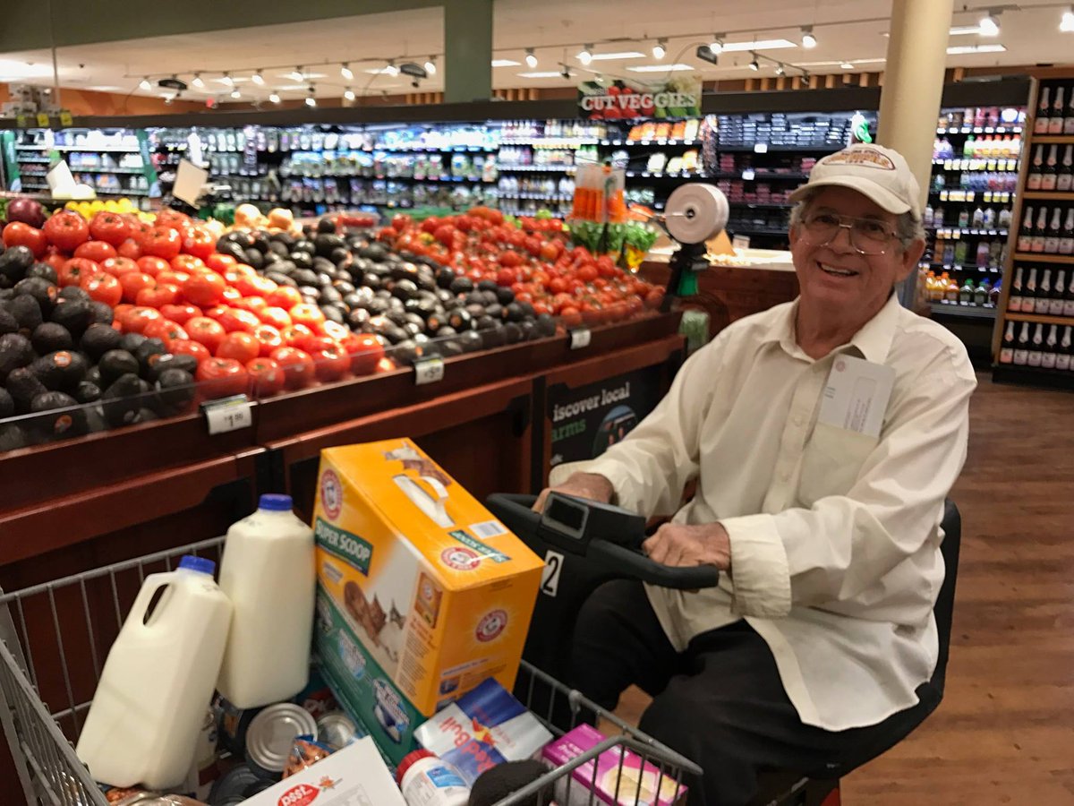 TNHN member Don W. enjoys a trip around the grocery store. Join us as we reach out to help our Tempe neighbors! tempeneighbors.com