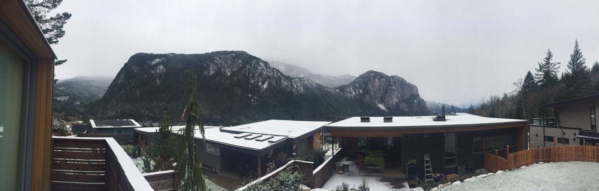 Snow today in Squamish. Special.