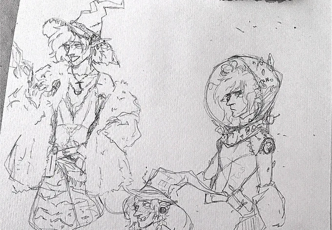 I wanna do that whole outfit thing with Taako(all of the boys tbh), but for now doodles #thezonecast 
