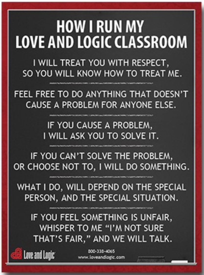 D_Nores's tweet photo. Classroom management with love&logic #empathylearning https://t.co/FoVsNexXT2