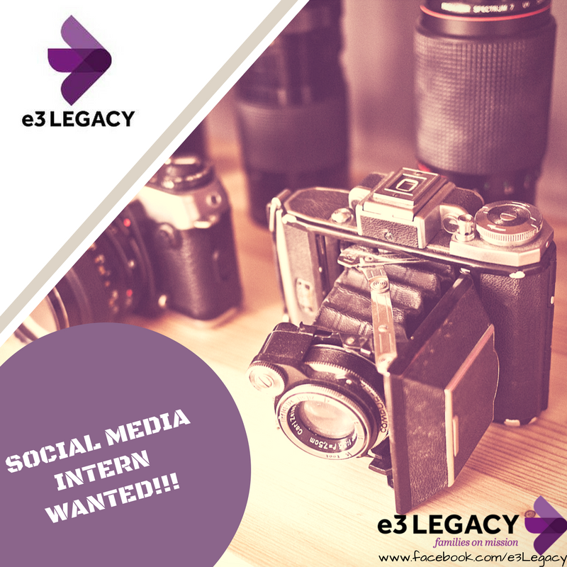 legacy_e3's tweet photo. We are looking for an intern for Social Media! Does that sound like you? Email Katie Kerbow at katie.kerbow@e3partners.org.#e3Legacy #Intern https://t.co/tuCqE2UFmA
