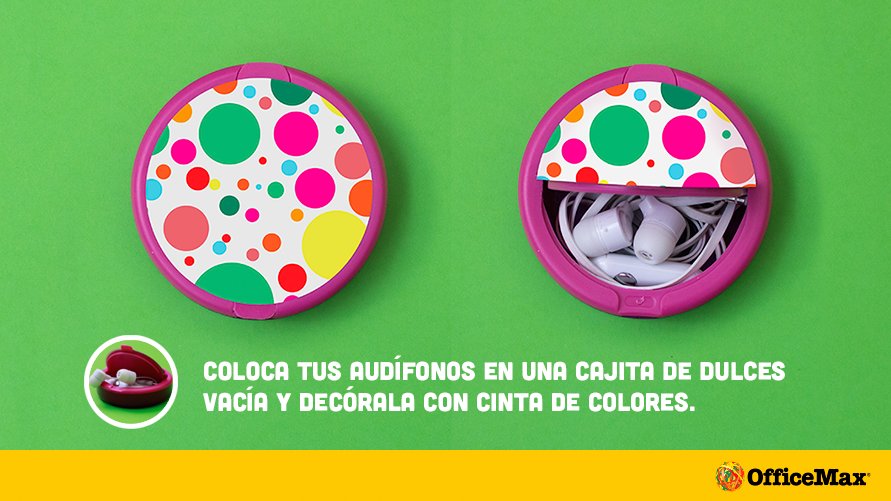 OfficeMax_mx's tweet photo. Tus audífonos no se volverán a perder con este #MaxTip https://t.co/ZrCsGPdZ5e