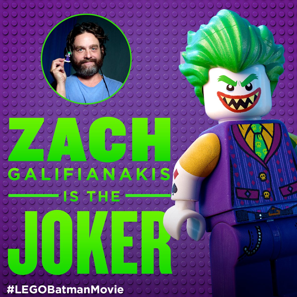 Zach Galifianakis Cast as Joker in LEGO Batman