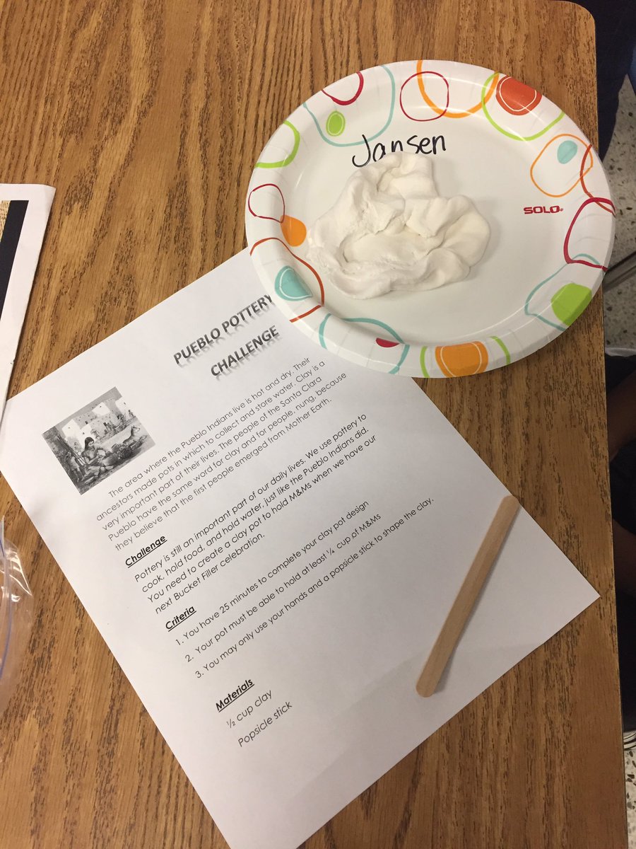 Marcu8Marcus's tweet photo. Making Pueblo Pottery in Second Grade https://t.co/a1NMG7Icla