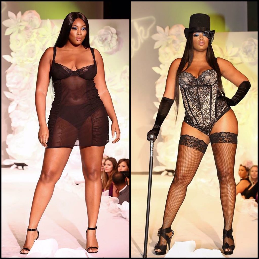 LirisC's tweet photo. In honor of the #VSFashionShow cause #plussize curves in #lingerie look great on the runway too! 💋#NaomiOfPlus #ImNoAngel https://t.co/qlvq8TkdK2