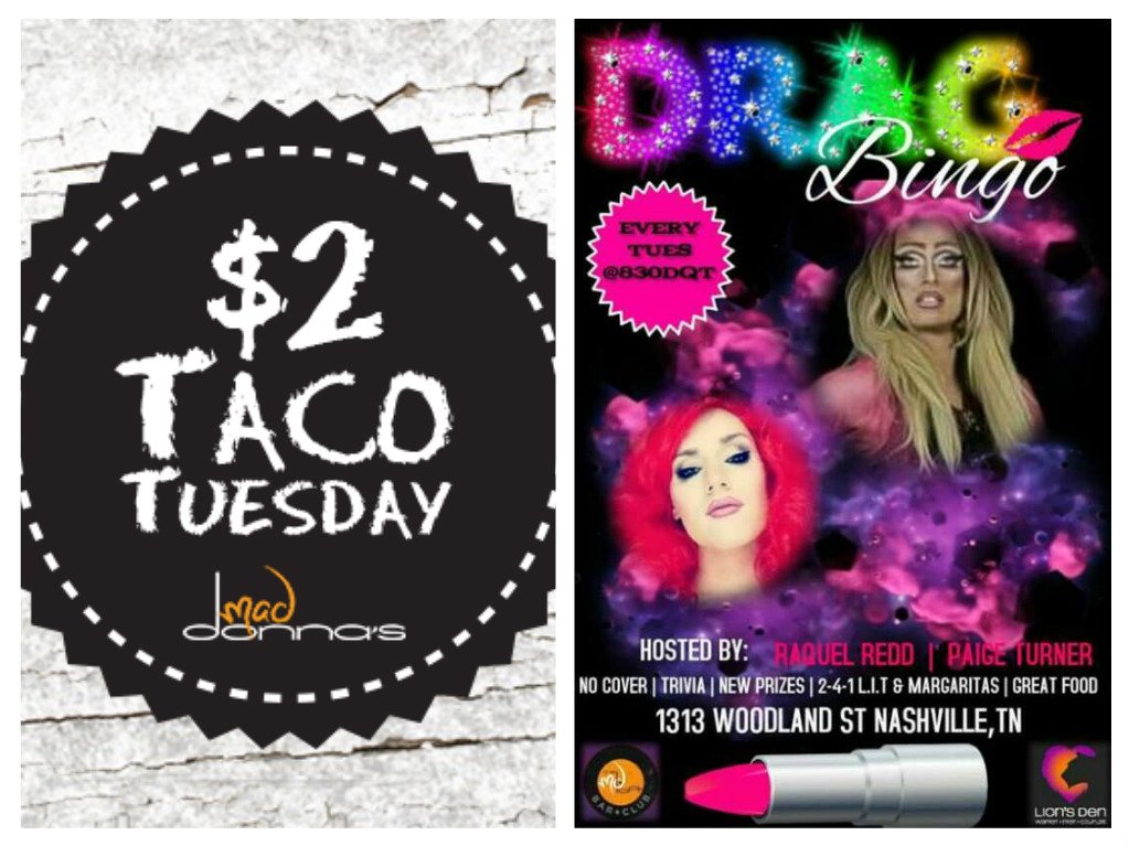Taco Tuesday and Drag Bingo tomorrow!  Aren't Tuesdays awesome?